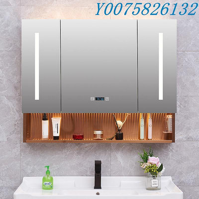 鏡柜不銹鋼古銅拉絲色現代洗手衛生間輕奢浴室壁掛式單獨鏡柜