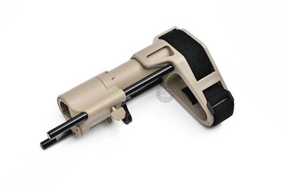 [01] SB PDW 伸縮 戰術後托 沙 ( 槍托後托BB槍M16 MP5狙擊槍UZI衝鋒槍M4卡賓槍AR步槍UZI