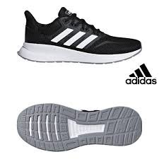 【鞋印良品】愛迪達 ADIDAS Runfalcon 透氣 避震 中性慢跑鞋 F36218 黑白 尺寸:UK4~6.5