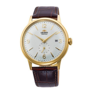 「官方授權」ORIENT東方錶 機械錶 金框白面 皮帶款 RA-AP0004S