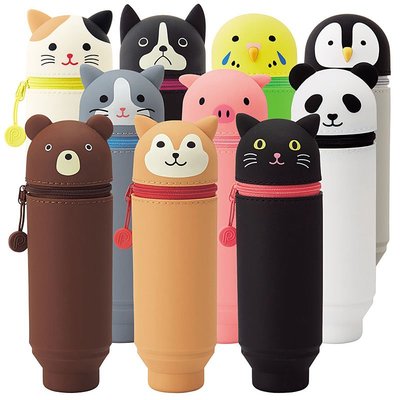 【臣喵小舖】現貨 日本 SMART FIT PuniLabo 可站立式 動物 鉛筆盒 鉛筆袋 筆筒 筆袋