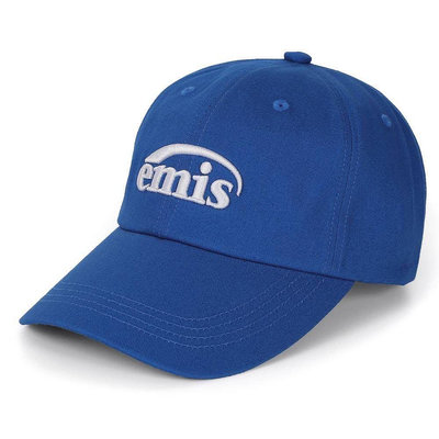 『BW』日韓爆款✨emis 帽子 EMIS刺繡字母 男女款 可調節棒球帽 老帽 配件 遮陽帽 情侶帽 韓妞必備 寶藍色
