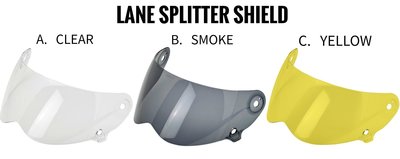 (I LOVE樂多) 美國 Biltwell LANE SPLITTER 全罩式安全帽專用鏡片 彩色 共三色可選擇