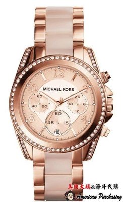 潮牌MICHAEL KORS 經典手錶 鑲晶鑽玫瑰金腕錶 不銹鋼錶帶 MK5943-雙喜生活館