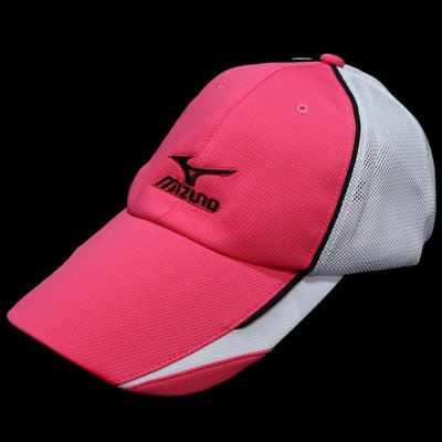 鞋大王Mizuno 58BA-16264 粉紅×白 排汗透氣材質運動帽(彈性帶不可調整)【特價出清】