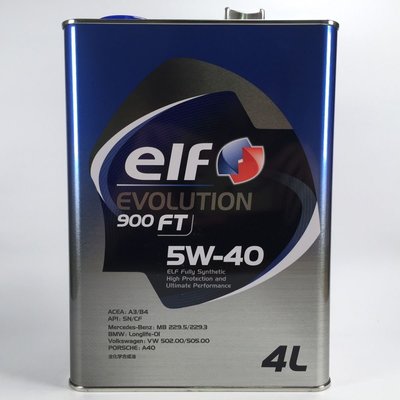 [機油倉庫]附發票elf EVOLUTION 900 FT 5w-40 5W40全合成機油 4公升鐵桶 日本