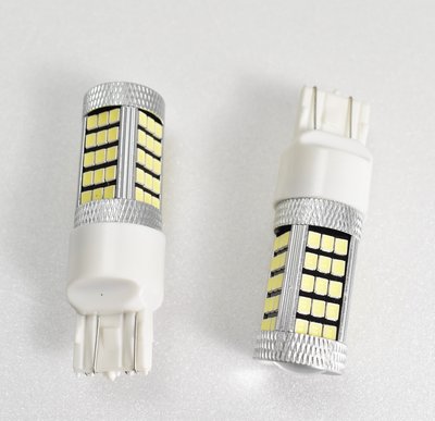 2顆LED 白光 7443 T20 63SMD IC恆流 解碼無極 轉向燈 倒車燈 剎車燈