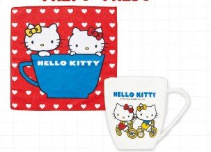 【週年慶來店禮】Hello Kitty- 可愛馬克杯方巾組