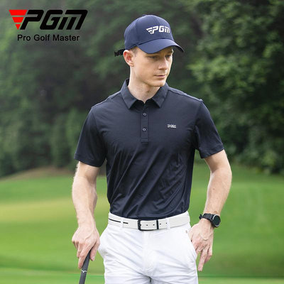 PGM 高爾夫服裝男裝短袖t恤運動上衣夏季吸濕排汗衣服polo衫