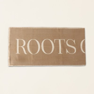 [RS代購 Roots全新正品優惠] Roots配件-舒適生活系列 經典文字LOGO圍巾 滿額贈購物袋