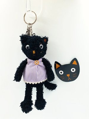 日本商品 BON NOUNOURS 貓咪黑貓公仔鑰匙圈