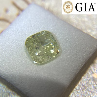 【台北周先生】天然Fancy綠色鑽石 1.01克拉 Even分佈 座墊切割 濃郁全閃 送GIA證書