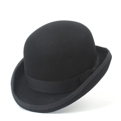 Wool Bowler Hat Women men 男女純羊毛呢卷邊圓頂禮帽爵士帽