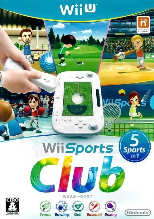 全新未拆 Wiiu Wii U Wii Sports Club 網球 保齡球 棒球 高爾夫 拳擊 日文版 台中恐龍電玩 Yahoo奇摩拍賣