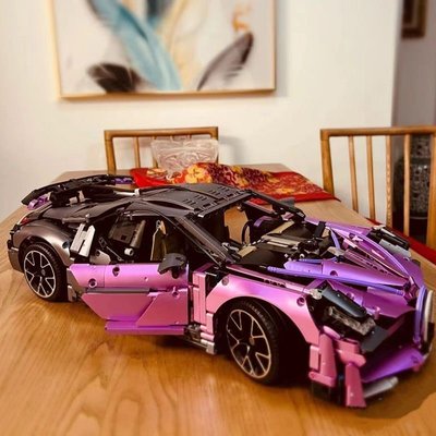 樂高電鍍布加迪跑車概念車模型汽車女生系列拼裝積木男孩爆款