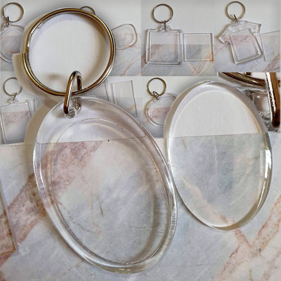 西西手工藝材料 24271 DIY壓克力鎖圈(多款) 相框鑰匙圈 可裝圖片相片 廣告行銷鑰匙圈 透明空白鑰匙圈 滿額免運