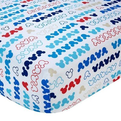 預購 美國嬰幼兒 Disney Baby 嬰兒床 可愛迪士尼彩色米奇床包 床單 彌月禮 生日禮