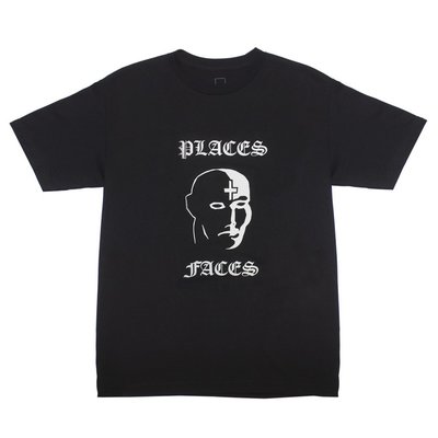 Places + Faces Face Logo Tee 人臉 短T 經典十字 男女皆可穿 黑色現貨【BoXhit】