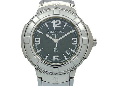 【JDPS 御典品 / 名錶專賣】CHARRIOL 夏利豪錶 男錶 38mm 不鏽鋼 經典鋼索錶帶 保證原廠真品 編號:N8213