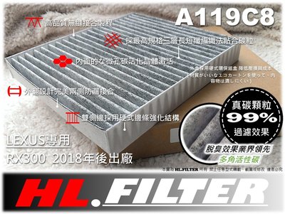 【HL】LEXUS RX300 18年後 2代 二代 原廠 正廠型 複合式 活性碳 冷氣濾網 空調濾網 冷氣芯 非 3M