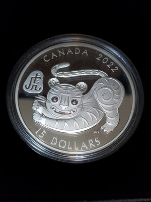 加拿大 2022 生肖虎年 1 Oz 精鑄銀幣1枚  (現貨)