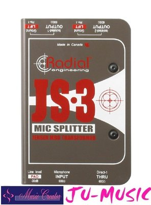 造韻樂器音響- JU-MUSIC - Radial JS3 Microphone Splitter 『公司貨，免運費』