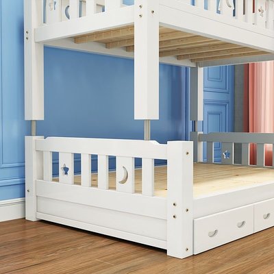 特賣- 全實木上下床兒童床雙層高低床子母床可分體床松木床成人床上下鋪 中大號尺寸議價