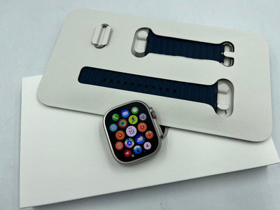 §上進心集團§漂亮 保固2024/9 盒裝 Apple Watch Ultra2 49mm LTE 鈦金屬 海洋錶環 10