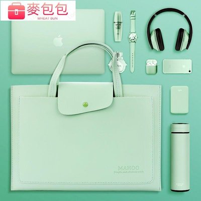 筆記本內袋 保護套 收納包筆電包女14寸手提通勤大容量適用蘋果air13.3華為macbook16聯想拯救者戴爾p-麥包包