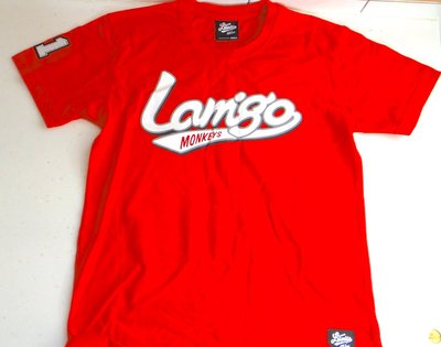 LAMIGO MONKEYS 桃猿職棒隊 #21 球衣 短袖 紅色 T恤