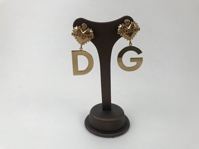 [我是寶琪] DOLCE & GABBANA金色DG耳環