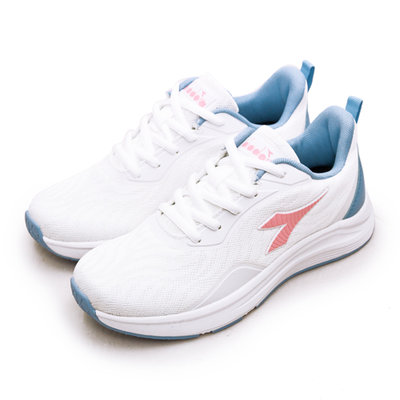 利卡夢鞋園–DIADORA 迪亞多那 專業輕量慢跑鞋--美型輕跑系列--白藍粉--31676--女