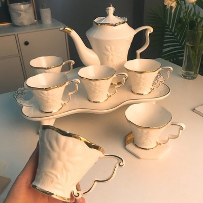 歐式骨瓷咖啡杯套裝家用陶瓷客廳英式下午茶茶具茶壺杯子