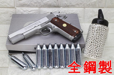台南 武星級 鋼製 INOKATSU COLT M1911 手槍 CO2槍 銀 實木 優惠組C 井勝 1911 柯特