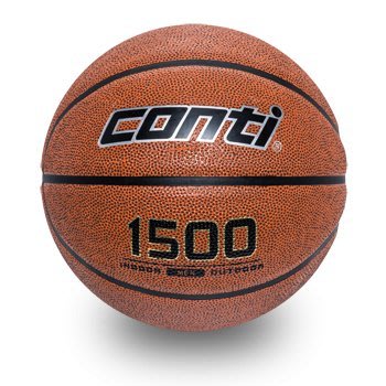 便宜運動器材CONTI B1500-7-TT 高觸感橡膠籃球(7號球) 柑 深溝設計