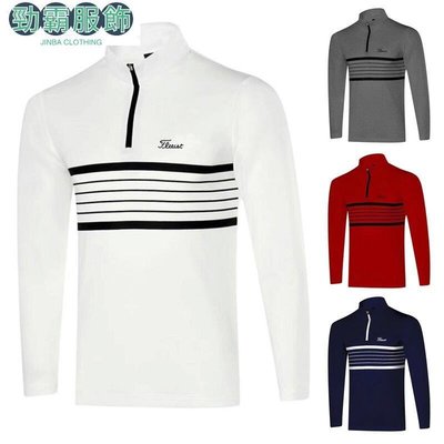 TIT 高爾夫服裝男透氣排汗速乾長袖T恤golf球衣運動上衣polo衫 LmgV--勁霸服飾