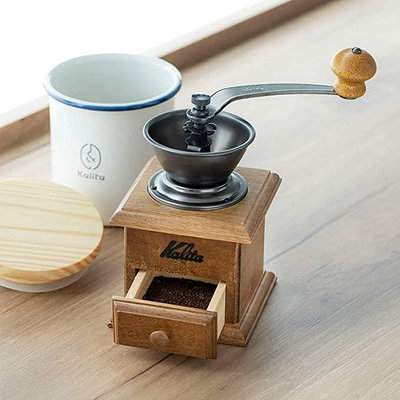 咖啡機日本kalita手搖磨豆機器磨動咖啡豆研磨器磨粉機(送毛刷)