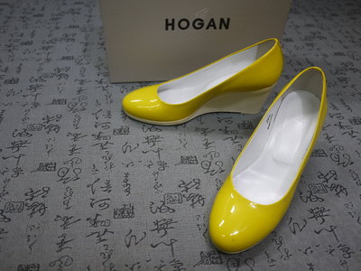 義大利製 HOGAN 漆皮楔型鞋  USA 6.5  EUR 37 JPN 23.5 CM