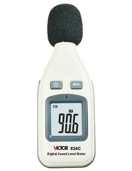 [捷克科技] VC 824C 數位噪音計 迷你便攜式 分貝計 噪音計 專業儀表電錶 非 TES-1350A