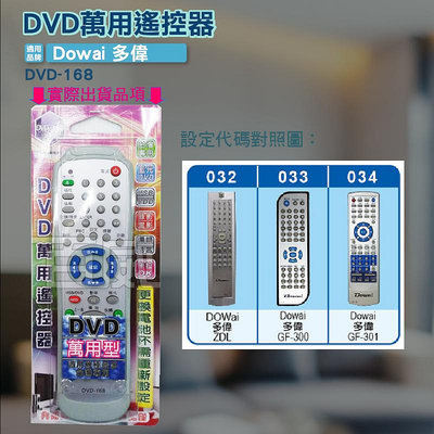 [百威電子] DVD萬用遙控器 Dowai 多偉 DVD遙控器 支援圖片區