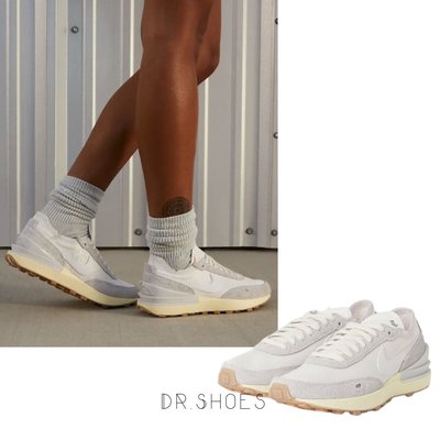 【Dr.Shoes】免運Nike WAFFLE ONE VNTG 女鞋 奶油杏 休閒鞋 麂皮 復古 DX2929-100
