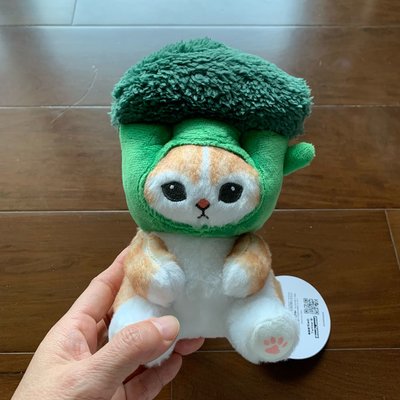 ❤Lika小舖❤全新現貨日本帶回 正版景品玩偶布偶娃娃 便當造型貓咪綠色花椰菜頭造型
