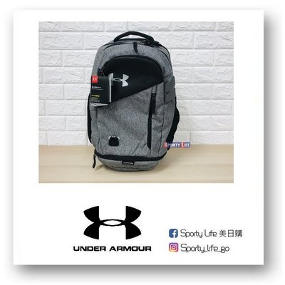 【SL美日購】UA Hustle Backpack 4.0 後背包 灰色 包包 防水 筆電包 電腦包 1342651