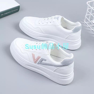 女式運動鞋鞋成人VL韓式小白鞋女韓版最新款當代綁帶款
