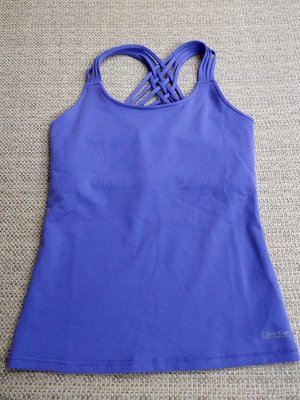 Calvin Klein CK 紫色瑜珈衣 健身房運動衣 跑步衣 運動內衣 S號