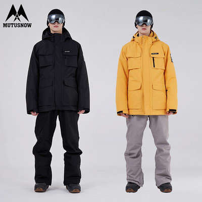 2022工裝滑雪服男套裝單板雙板冬季加厚保暖防風防水男款滑雪衣褲