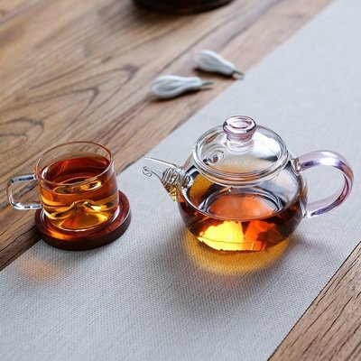 現貨熱銷-天一閣丨日式高端小泡茶壺玻璃單壺 手工耐熱花茶壺家用茶具套裝茶壺單壺