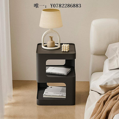 床頭櫃北歐白色床頭柜現代簡約奶油風臥室小型床邊桌替代創意鐵藝免安裝收納櫃