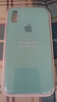 Apple iphone XS 官方同款矽膠保護套✩特殊色冰海藍色
