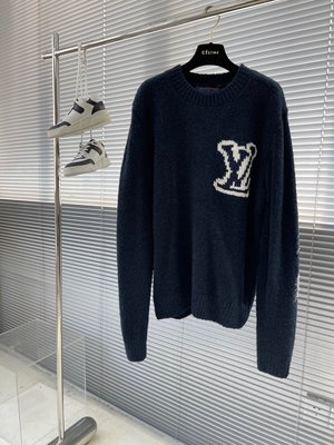 『RP精品』Louis Vuitton 路易威登LV 經典大Logo 羊毛長袖毛衣